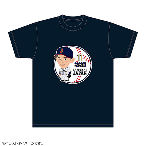 侍ジャパン イラストTシャツ 11佐々木朗希 - 侍ジャパンオフィシャル 