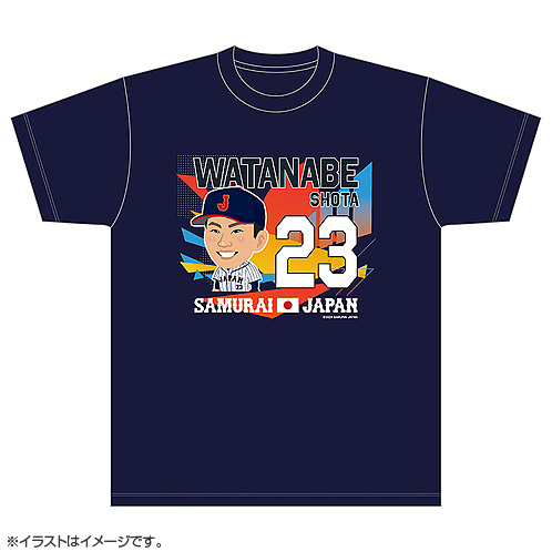 侍ジャパン イラストTシャツ 23渡辺翔太 - 侍ジャパンオフィシャル 