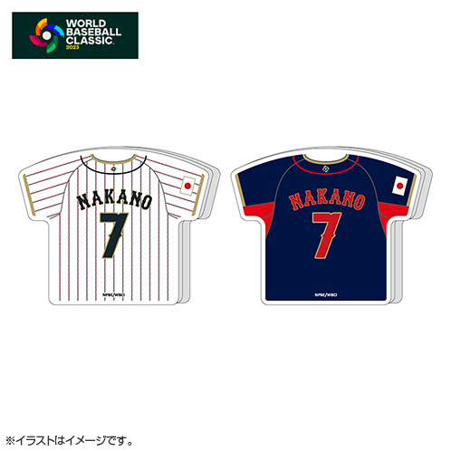 侍ジャパン WBC 中野拓夢 プリントユニフォーム ビジター フリーサイズ