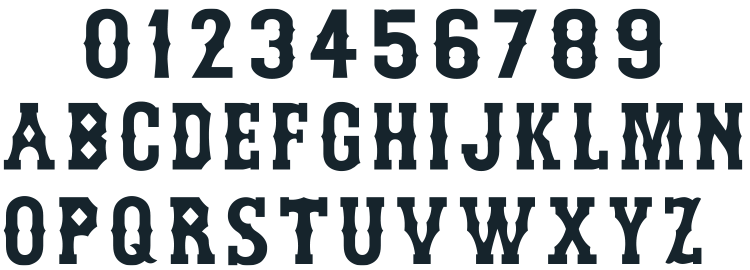 ナンバー＆ネーム書体