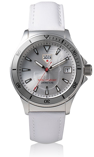 Women'sシルバー/レザーバンド