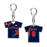 2025年3月侍ジャパン選手名入りユニホームキーホルダー（ビジター）　8佐藤輝明