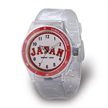 【受注生産】オリジナルネーム入り・侍ジャパンウォッチ　クリアクール　JAPAN　RED