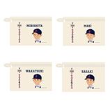 2025年11月侍ジャパン　イラストフラットポーチ